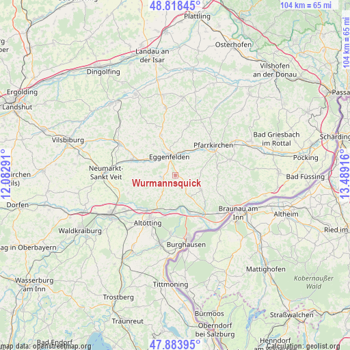 Wurmannsquick on map