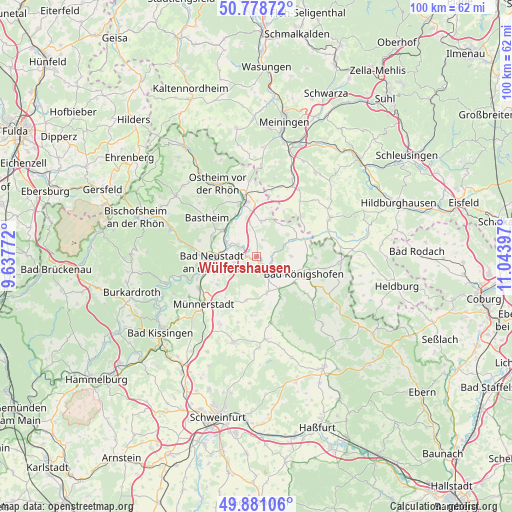 Wülfershausen on map