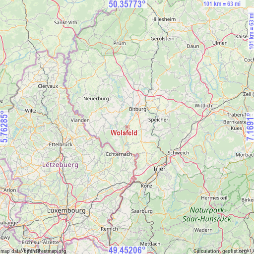 Wolsfeld on map