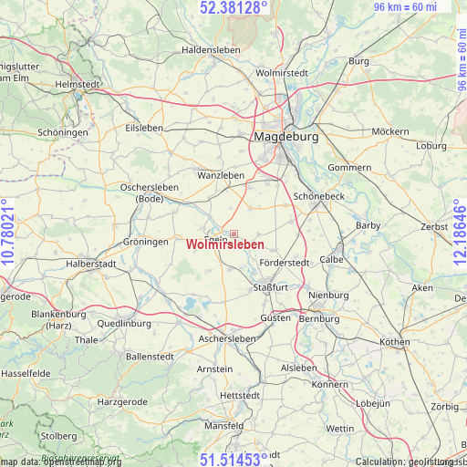 Wolmirsleben on map