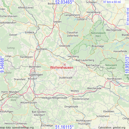 Wollershausen on map