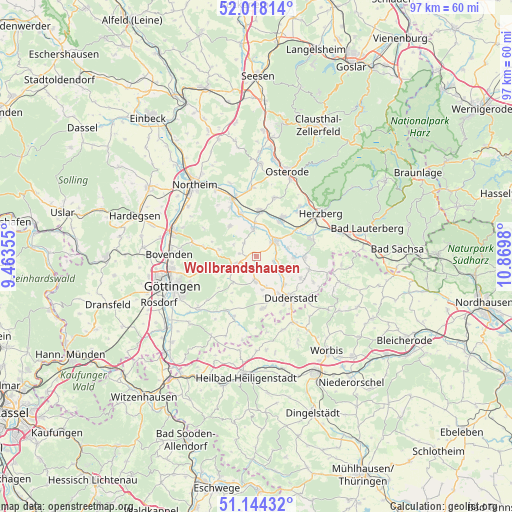 Wollbrandshausen on map