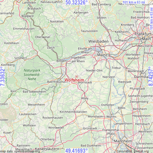 Wolfsheim on map