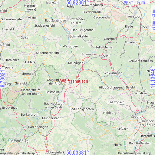 Wölfershausen on map
