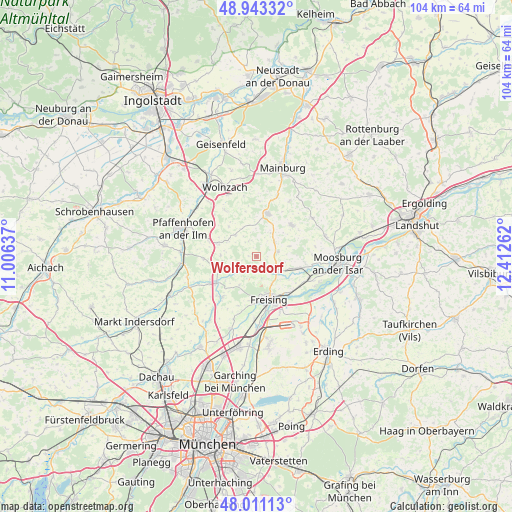 Wolfersdorf on map