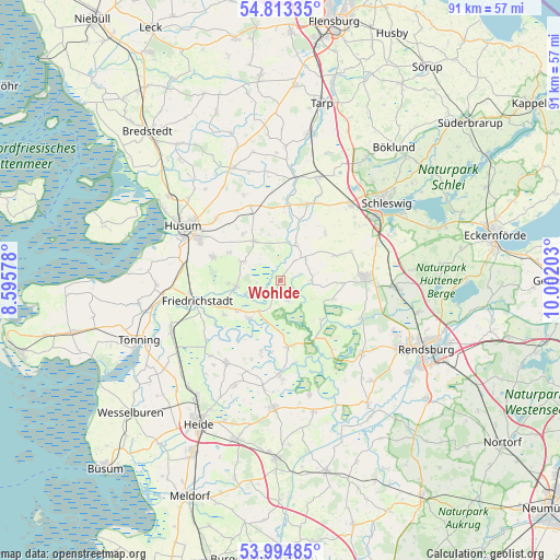 Wohlde on map