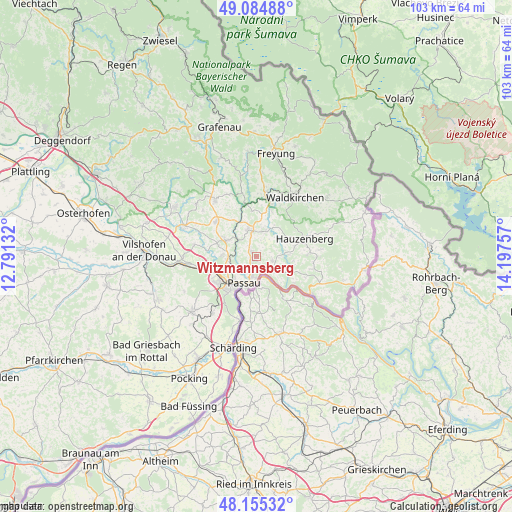 Witzmannsberg on map