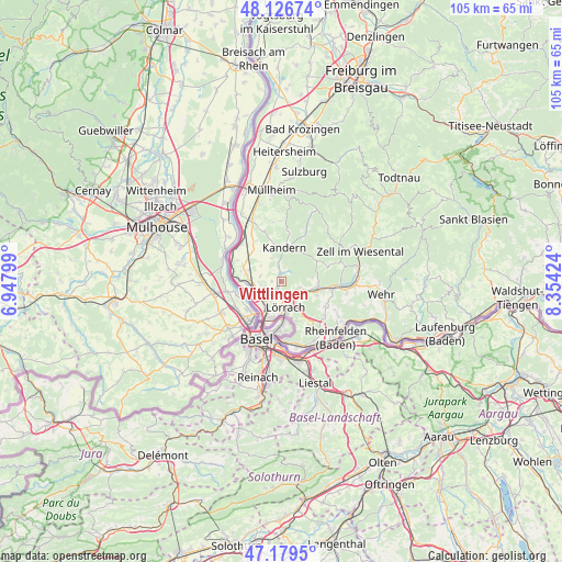 Wittlingen on map