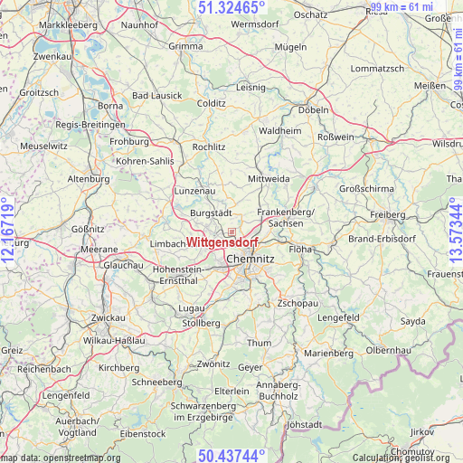 Wittgensdorf on map