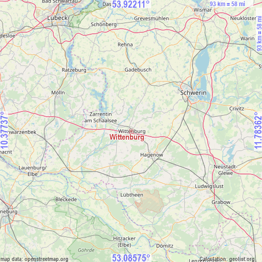 Wittenburg on map
