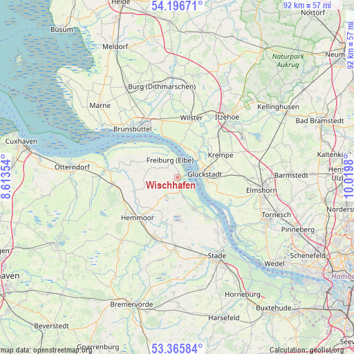 Wischhafen on map