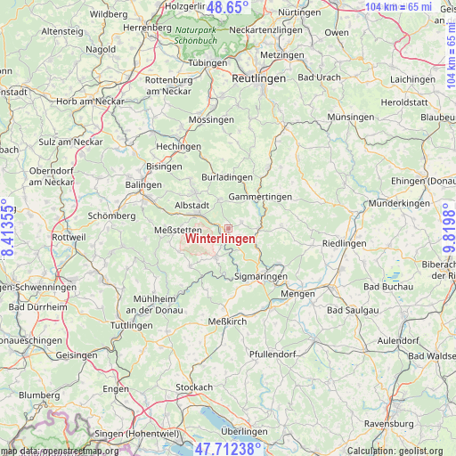 Winterlingen on map