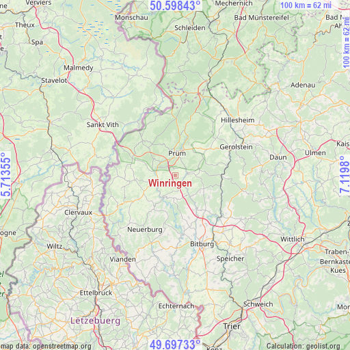 Winringen on map