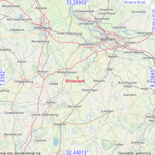 Winkelsett on map