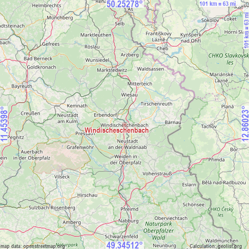 Windischeschenbach on map