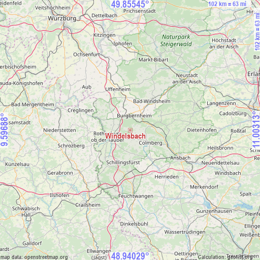 Windelsbach on map