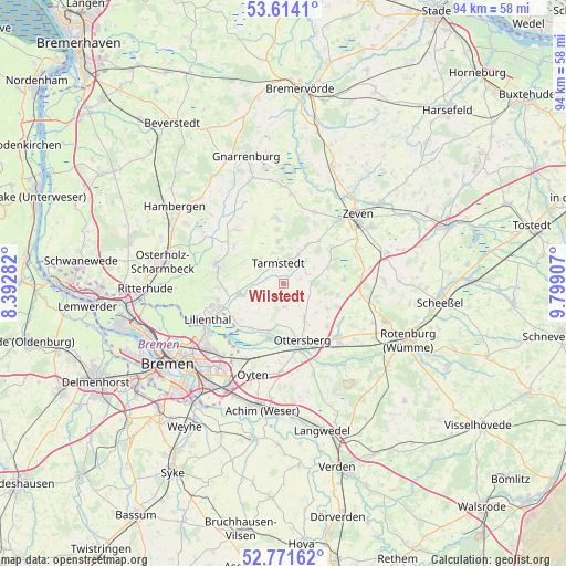 Wilstedt on map