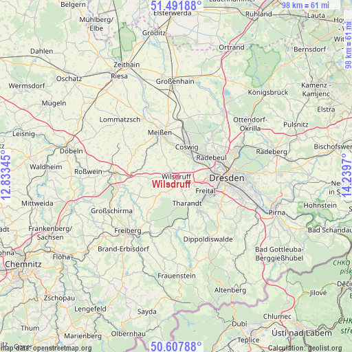 Wilsdruff on map