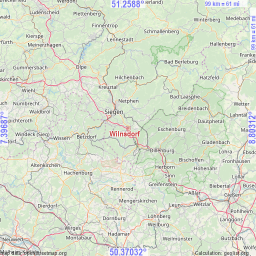 Wilnsdorf on map