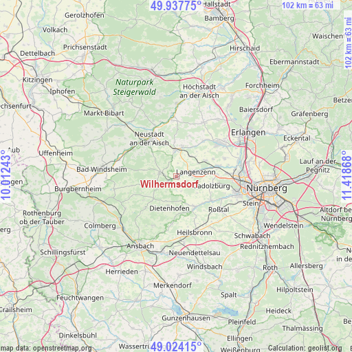 Wilhermsdorf on map