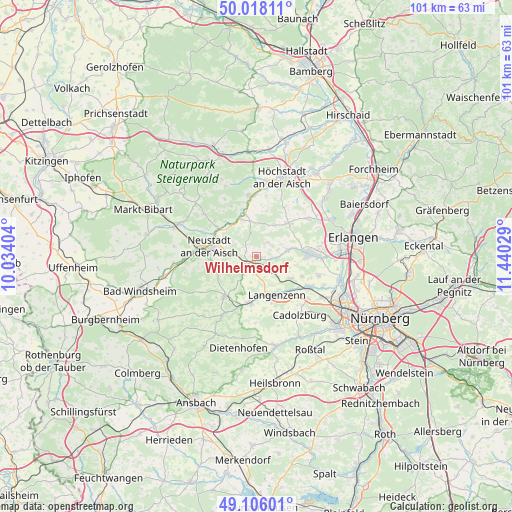 Wilhelmsdorf on map