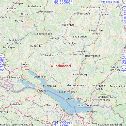 Wilhelmsdorf on map