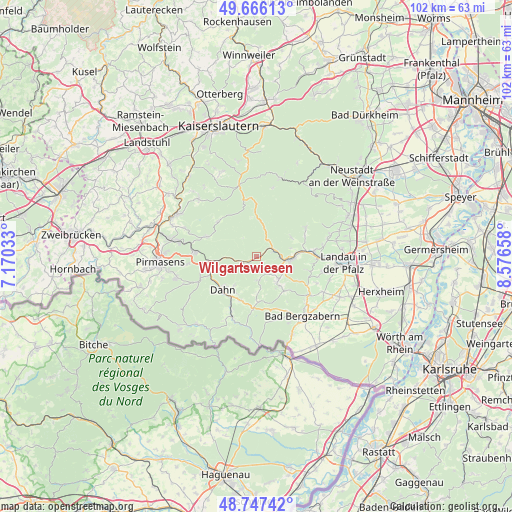 Wilgartswiesen on map
