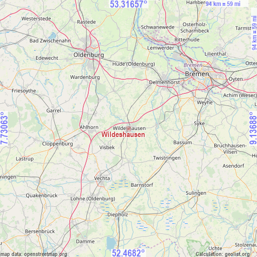 Wildeshausen on map