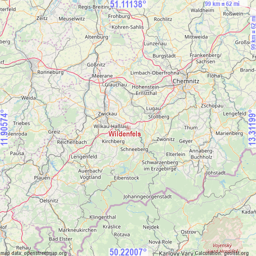 Wildenfels on map