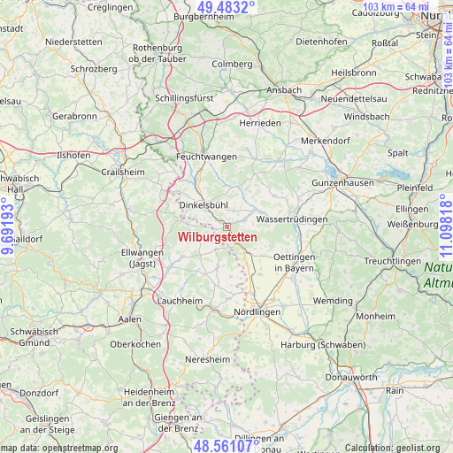 Wilburgstetten on map
