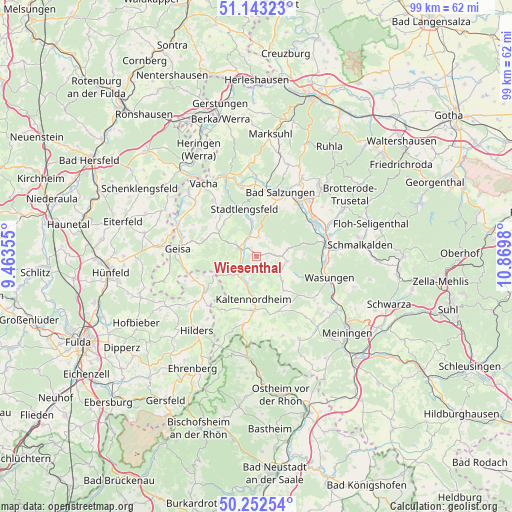 Wiesenthal on map