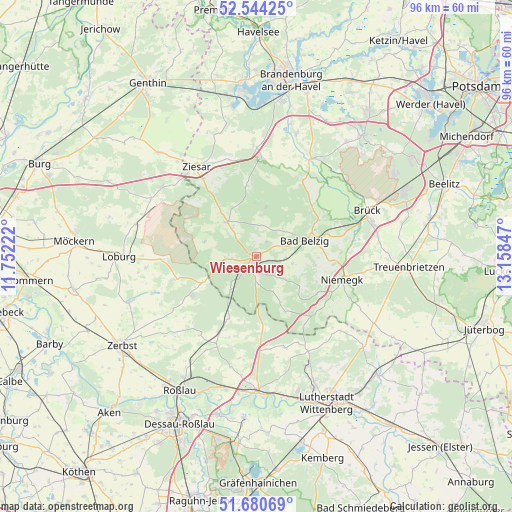 Wiesenburg on map