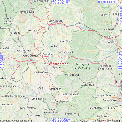 Wiesenbronn on map