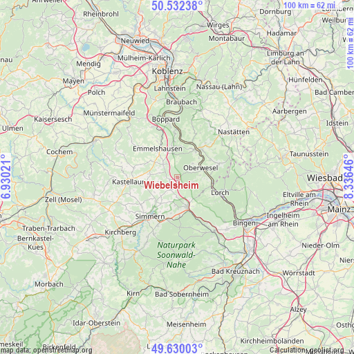 Wiebelsheim on map