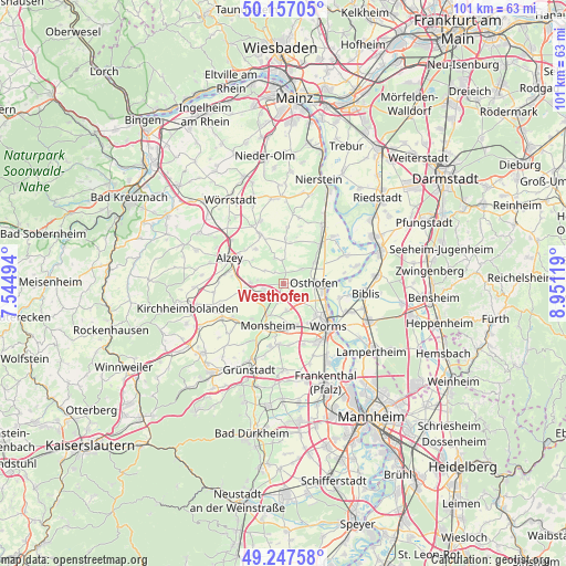 Westhofen on map