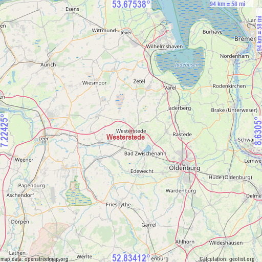 Westerstede on map