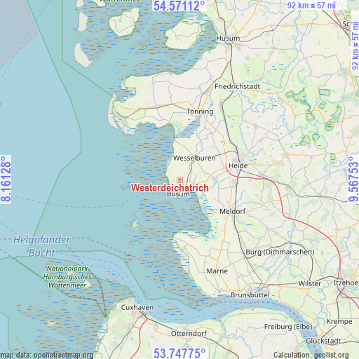 Westerdeichstrich on map