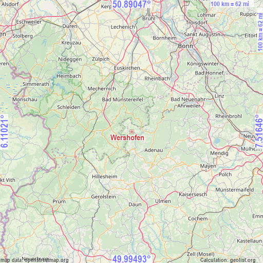 Wershofen on map