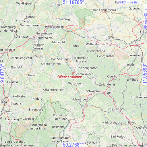 Wernshausen on map