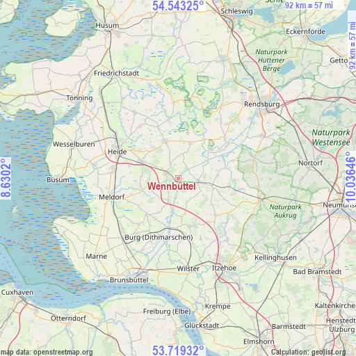 Wennbüttel on map