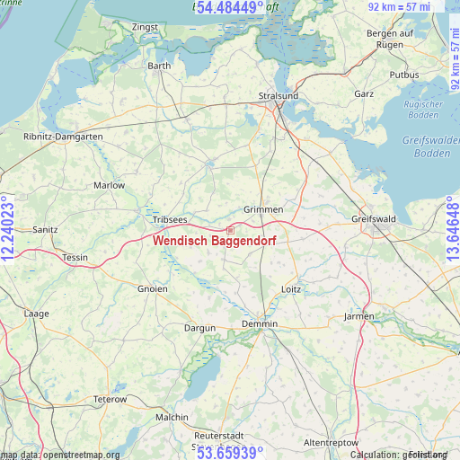 Wendisch Baggendorf on map