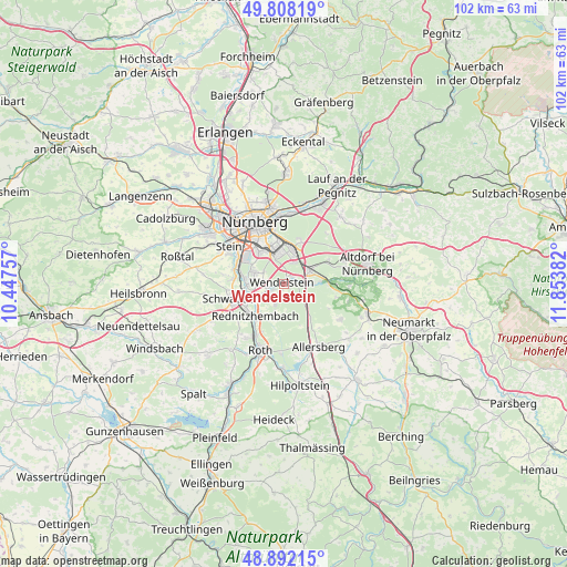 Wendelstein on map