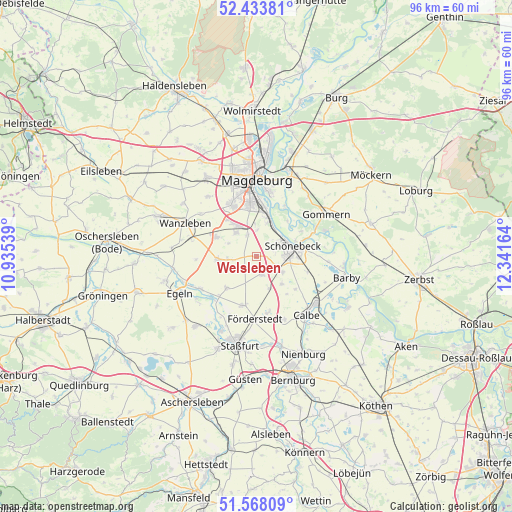 Welsleben on map