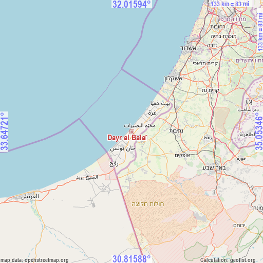 Dayr al Balaḩ on map