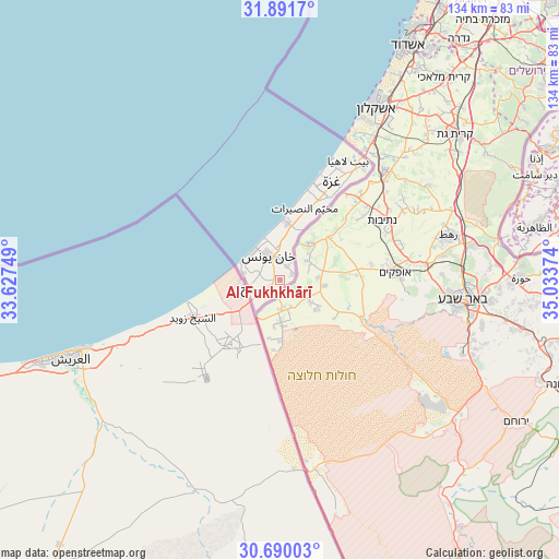 Al Fukhkhārī on map