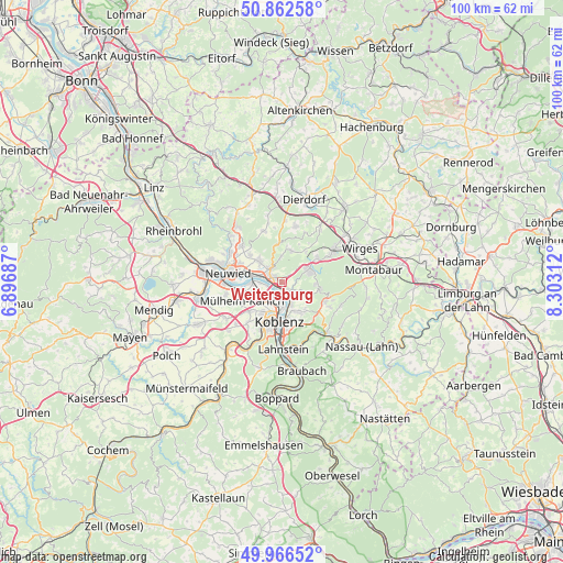 Weitersburg on map