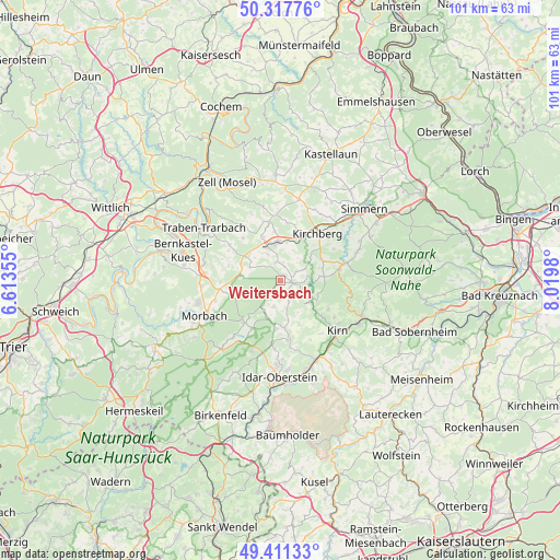 Weitersbach on map