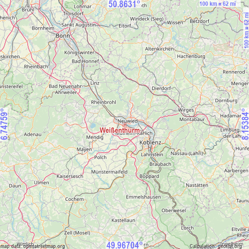 Weißenthurm on map