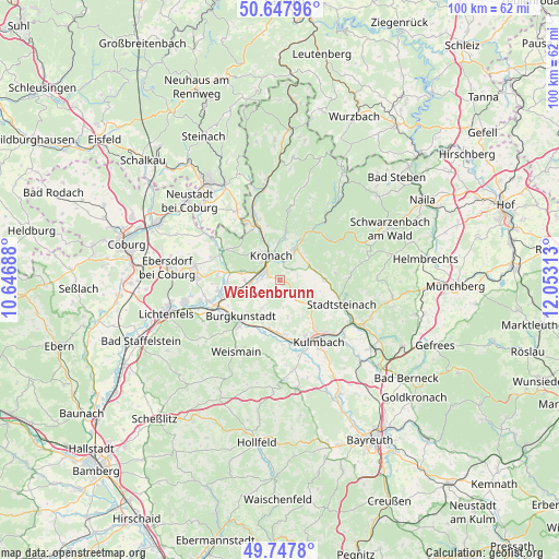 Weißenbrunn on map
