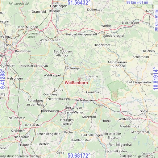 Weißenborn on map